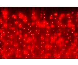 LED-XP-3725-3M-230V-С (красные светодиоды/черный провод) Световой занавес с контроллером 2*3м. Flesi