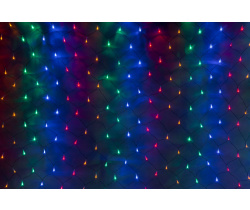 LED-XG-504-C-230V Световая Гирлянда Сеть 3*1м. мульти LED/черный провод/контроллер. Flesi