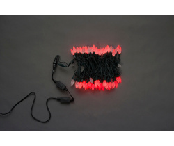 LED-XS-100-240V-R Светодиодная гирлянда 10м, IP65, 240V, красные LED/насадка Ягодка 3,5х1,5см. Flesi