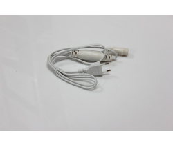 Силовой шнур для гирлянд (LED PLS/ LED PLS FLASH) белый 1.2 метра (2025) 