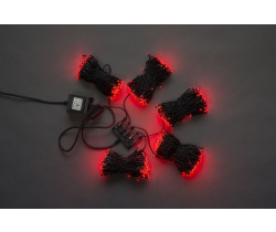 LED-BS-200*5-20M*5-24V-R  Светодиодная гирлянда Спайдер 5*20м, 24V, красные LED/черный провод. Flesi