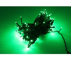 LED-PL-100-10M-240V-G/BG Светодиодная гирлянда фиксинг 10м, IP22, 220V, Зеленые LED (100 - DIP 3мм)