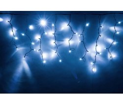 LED-RPLR-160-4.8M-240V-W/BL-F(W) W/O белые LED/белый Flash/провод черный каучук. Уличная LED гирлянд