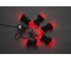 LED-BS-200*5-20M*5-24V-R  Светодиодная гирлянда Спайдер 5*20м, 24V, красные LED/черный провод. Flesi