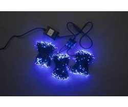 LED-BS-200*3-20M*3-24V-B Светодиодная гирлянда Спайдер 3*20м, 24V, синие LED/черный провод. Flesi