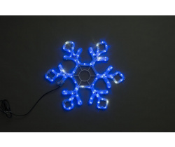 LED-XM(FR)-2D-CK022-30-B-F(W) Синяя Снежинка 79х69см с белыми Flash LED