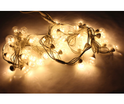 LED-2BLR-2835-20CM-10M-240V-WW/WH Гирлянда Белт-лайт 10м, IP65, 50 белых теплых ламп/белый провод