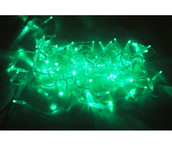 LED-PLS-100-10M-240V-LG/C-W/O, светло-зелен/прозр. провод, соед (без сил шнура) С КОЛПАЧКОМ 