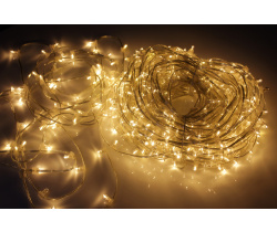 LED-LP-15-100M-12V-WW/CL-F(WW) С КОЛПАЧКОМ, Гирлянда клип-лайт белые теплые LED/Flash WW. Neo-Neon