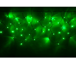LED-RPLR-160-4.8M-240V-G/BL-F(G) зеленые LED/зеленый Flash/провод черный каучук. Уличная LED гирлянд