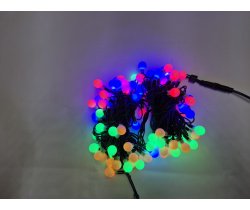 LED-PLR-100-15M-25MM-240V-Multy/BL-WO  LED гирлянда 15м, 240V, IP65, мульти LED/Матовый Шарик 2,5см
