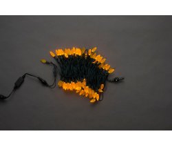 LED-XS-100-240V-Y Светодиодная гирлянда 10м, IP65, 240V, Желтые LED/насадка Ягодка 3,5х1,5см. Flesi
