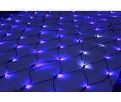 LED-SNL-288-2*1,5M-240V-B/BL-F(CW) Гирлянда Сеть 2*1.5м синие LED/Flash CW/черный провод соединяемая