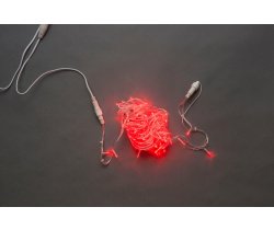LED-PLS-100-10M-240V-R/C, красная / прозрачный провод 20, IP-54, соединяемая