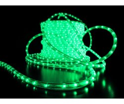 LED-DL-2W-240V-90M-G  Светодиодная гирлянда дюралайт, фиксинг, зеленый, D13мм, 36LED/метр, IP54, кра