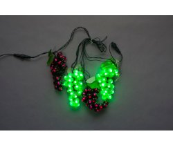 LED-PL-120-240V LED гирлянда 2,3м, IP65, 240V, Виноградная нить зеленая/лиловая, 120 LED. Neo-Neon