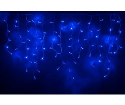 LED-RPL-200(50x4)-230V-(С)-B/W  синие LED/белый провод. Гирлянда бахрома с контроллером. Neo-Neon