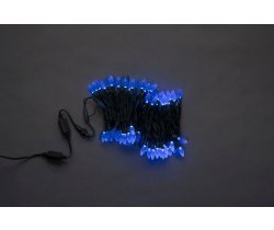 LED-XS-100-240V-B Светодиодная гирлянда 10м, IP65, 240V, Синие LED/насадка Ягодка 3,5х1,5см. Flesi