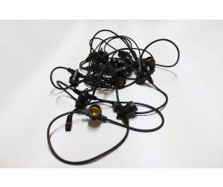 LED-2BLR-10M-20Е27-240V-BL Гирлянда Белт-лайт IP65, 10м, черные провод и 20 патронов Е27. Neo-Neon