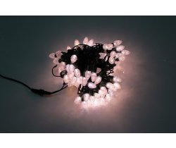 LED-PL-C7-8-G-220V-18-WW Светодиодная гирлянда 20м, 240V, белые теплые LED/насадка Шишки 3,5х2см. 