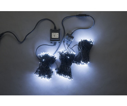 LED-BS-200*3-20M*3-24V-W Светодиодная гирлянда Спайдер 3*20м, 24V, белые LED/черный провод. Flesi