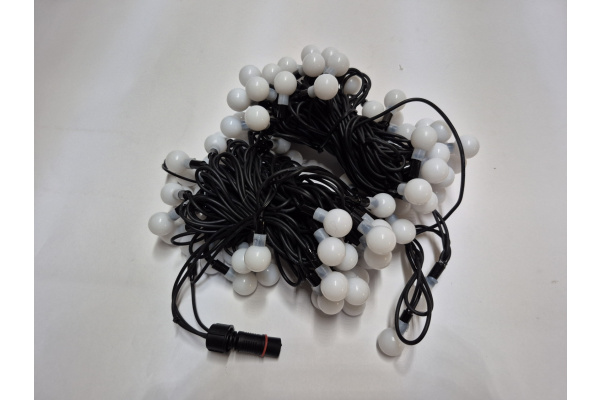 LED-PLR-100-15M-25MM-240V-Multy/BL-WO  LED гирлянда 15м, 240V, IP65, мульти LED/Матовый Шарик 2,5см фото 3