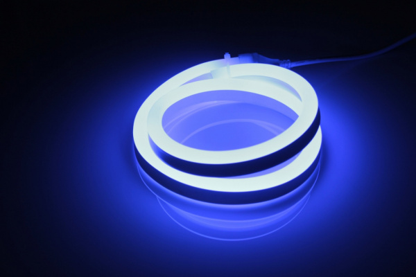LM-24V-2835-120P-big size-B  Световая гирлянда Гибкий неон LED NEON FLEX синий, 12х25мм.  фото 1