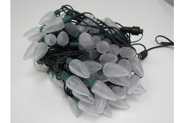 LED-PL-C9-8-G-220V-18-PW  Светодиодная гирлянда 20м 240V белые LED/насадка Шишки 5,6х2,6см. Neo-Neon фото 4