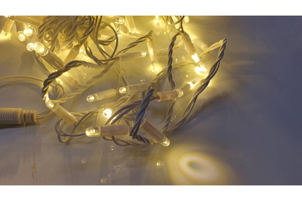 LED-PLS-100-10M-240V-WW/W-F(WW)-W/O Бел.Т/бел.Т флэш на белом пр.,соед.(без шнура) С КОЛПАЧКОМ  фото 2