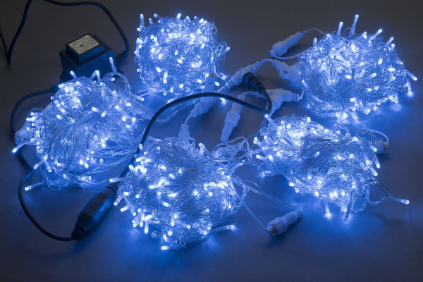 LED-PLS-200*5-20M*5-24V-B/C-F(B) Flash LED гирлянда Спайдер 5*20м 24V, синие LED/прозрачный провод фото 2