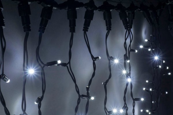 LED-PLRS-1925-1,5M-230V  белые светодиоды/черный каучуковый провод. Занавес 2*1,5м. Neo-Neon фото 2
