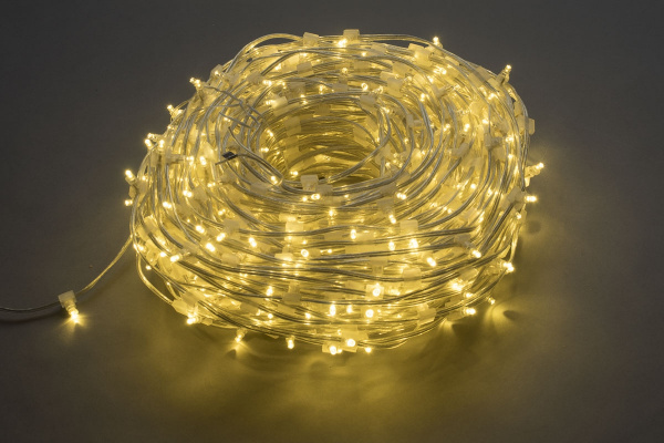 LED-LP-15-100M-12V-WW-F(WW) Гирлянда клип-лайт белые тёплые LED/Flash WW БЕЗ КОЛПАЧКА. Neo-Neon фото 2