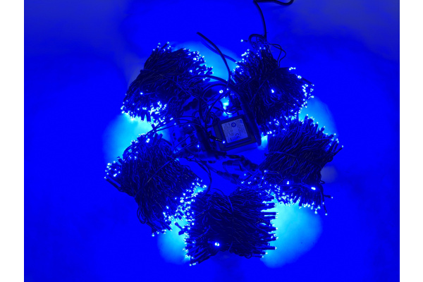 LED-PLS-200*5-20M*5-24V-B/BL-F(B) Flash LED гирлянда Спайдер 5*20м 24V, синие LED/черный провод фото 1