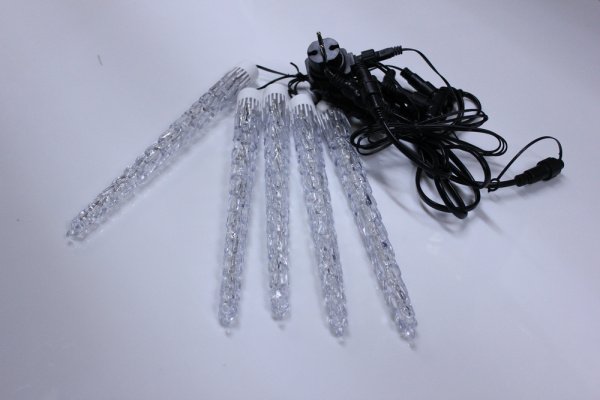 Сосульки Акрил 5шт. 0,3М Бел LED-PL-IC-SNOW-160L-5-12V-W фото 2