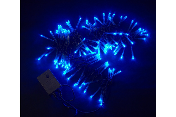 LED-XW-120-5M-C-240V LED гирлянда чейзинг с контроллером, 5м, 240V, 8Вт, синие LED (120 DIP 5мм) фото 1