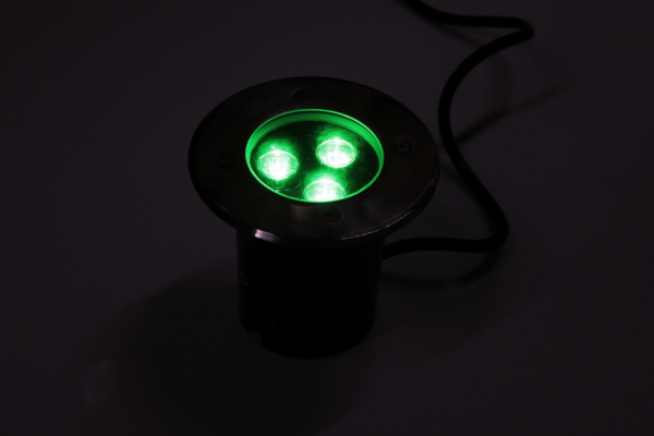 G-MD106-G грунтовой LED-свет зеленый D120, 3W, 12V фото 2