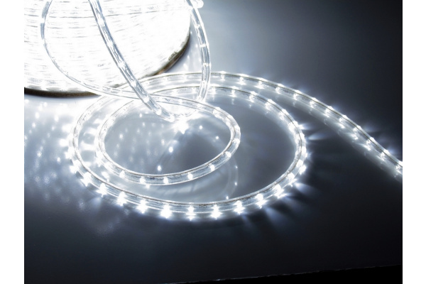 LED-DL-2W-100M-1M-240V-W Светодиодная гирлянда дюралайт, фиксинг, белый, D13мм, 36LED/метр, IP65, кр фото 1