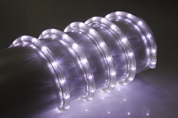 LED-DL-2W-240V-90M-W 3 (N)  Светодиодная гирлянда дюралайт, фиксинг, белый, D13мм, 36LED/метр, IP54, фото 1