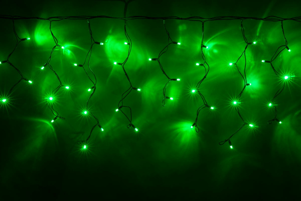 LED-RPLR-160-4.8M-240V-G зеленые светодиоды/провод черный каучук. Уличная светодиодная гирлянда бахр фото 1