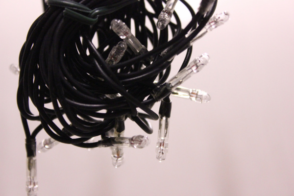 PL-5725-6M-240V-C/BL  Световой занавес фиксинг 2*6м, прозрачные лампы/чёрный провод, 240V, 530Вт фото 7