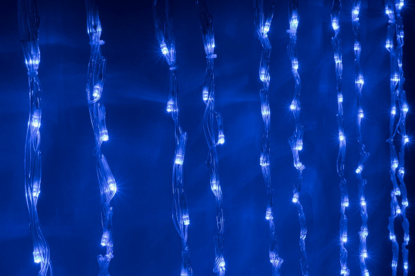 LED-XP-1344-230V Blue Световой "умный" дождь с контроллером 2,4х3,6м, 250Вт, Синий, Flesi фото 2