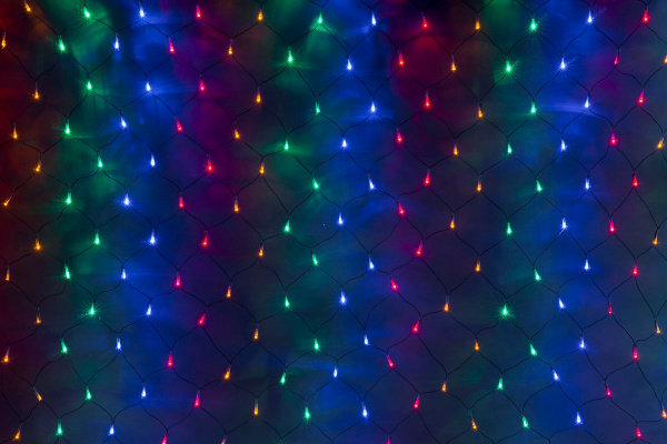 LED-XG-288-2*1.5M-230V-S Световая Гирлянда Сеть 2*1,5м, мульти LED/черный провод, соединяемая Flesi фото 1