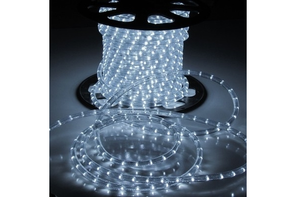 LED-DL-2W-1M-2.77CM-100M-240V-W Светодиодная гирлянда дюралайт, фиксинг, белый, D13мм, 36LED/метр, I фото 1