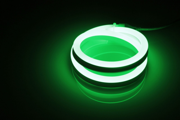 LM-220V-2835-120P-big size-G Световая гирлянда Гибкий неон LED NEON FLEX зеленый (ШИРОКИЙ КОННЕКТОР  фото 1