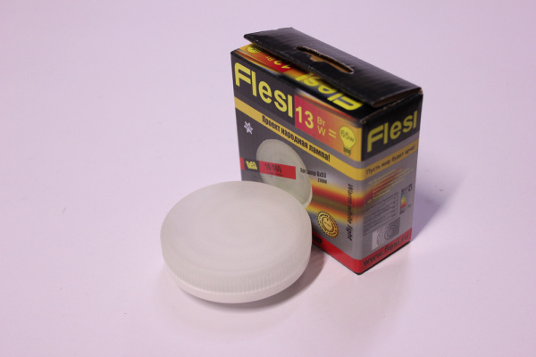 Лампа энергосберегающая Flesi GX53 13WTablet 220V GX53 2700K фото 1