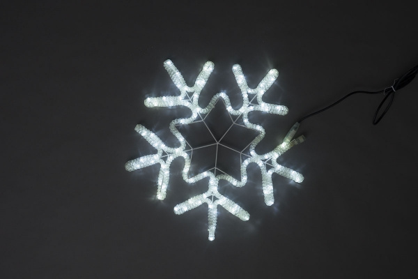LED-XM-(FR)-2D-CK006-С-W-F(W)  White Снежинка 56х57см, 230V, Flash фото 1