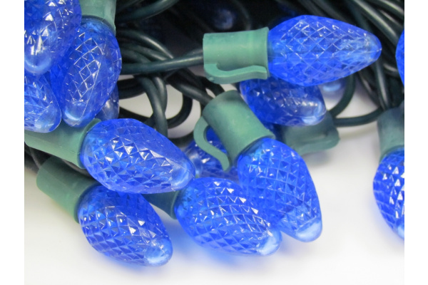 LED-PL-C7-8-G-220V-18-B Светодиодная гирлянда 20м, 240V, синие LED/насадка Шишки 3,5х2см. Neo-Neon фото 3