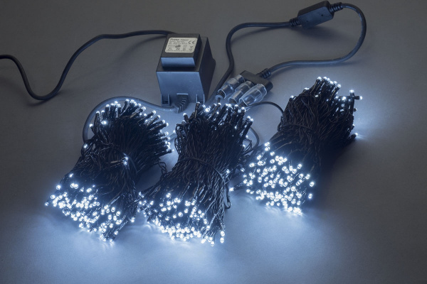 LED-BS-200*3-20M*3-24V-W Светодиодная гирлянда Спайдер 3*20м, 24V, белые LED/черный провод. Flesi фото 2