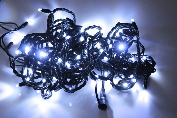 LED-PLR-200-20M-24V-W/BL-W/O, белая/черный провод, соединяемая (без шнура) 24В(НОВЫЙ КОННЕКТОР) фото 1