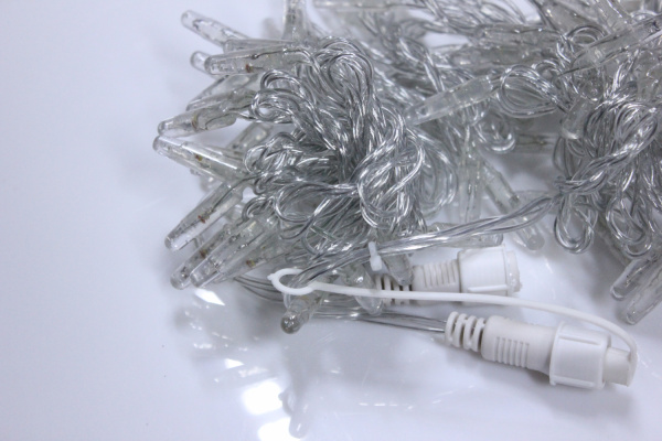 LED-PLS-100-10M-240V-R/C-F(W)-W/O,Красная/белый флэш на прозр. пр., соед.(без шнура) С КОЛПАЧКОМ фото 2